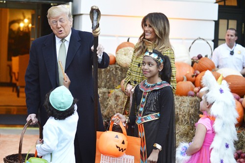 Trump and First Lady Welcome Children for Halloween at White House