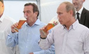 Герхард Шредер и Владимир Путин